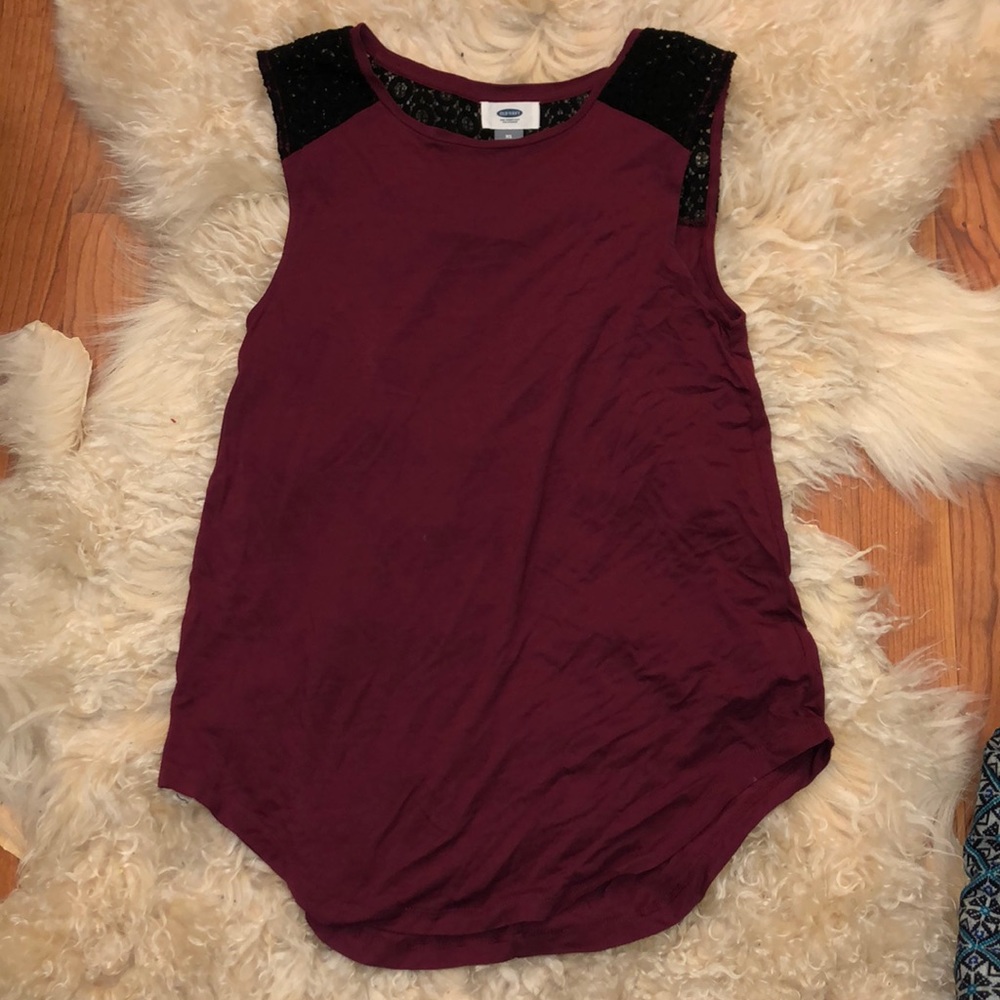Maroon Lace Tank